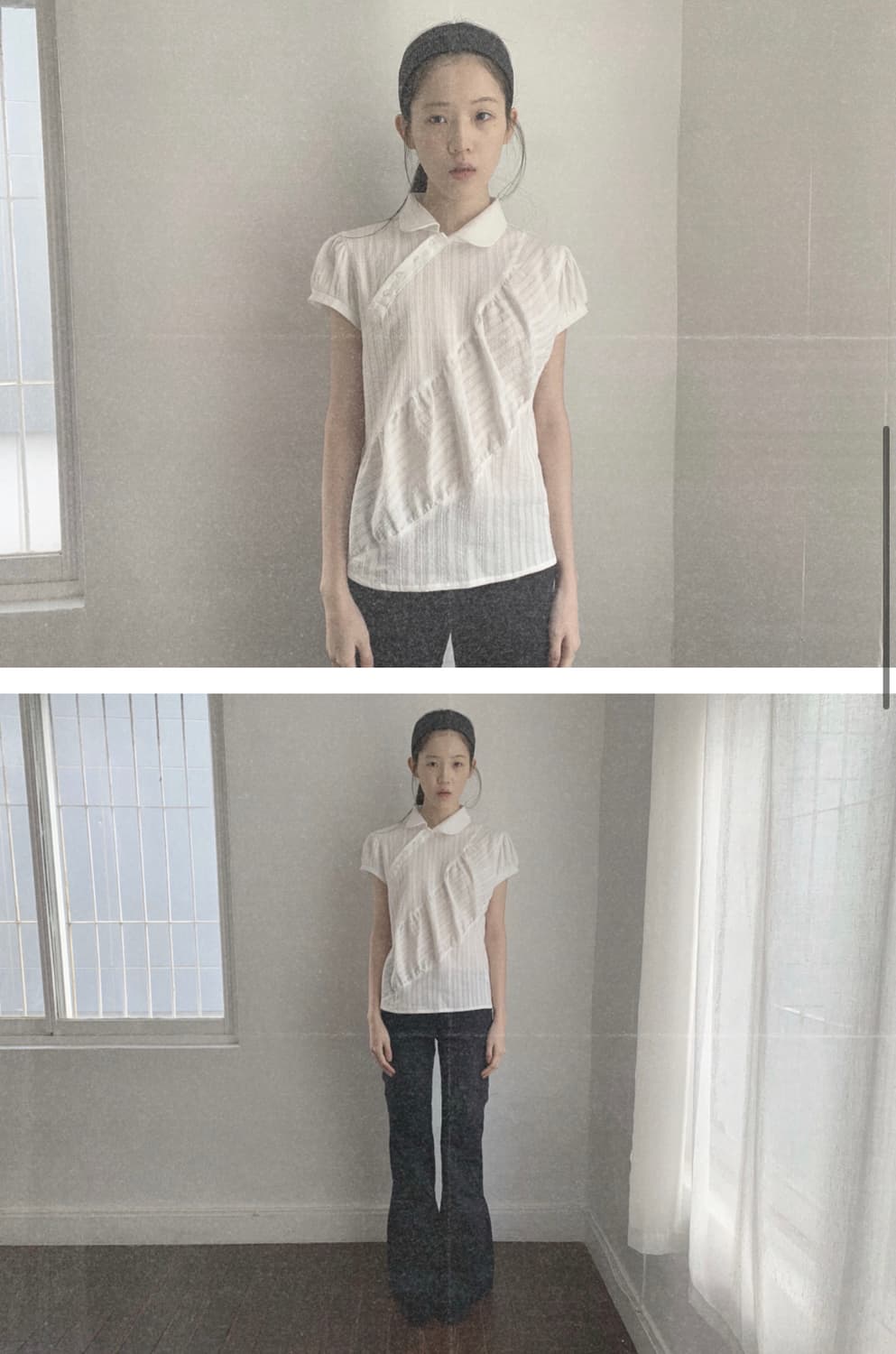 BUTTONY SHIRRING SHORT SLEEVE SHIRT 상품이미지2