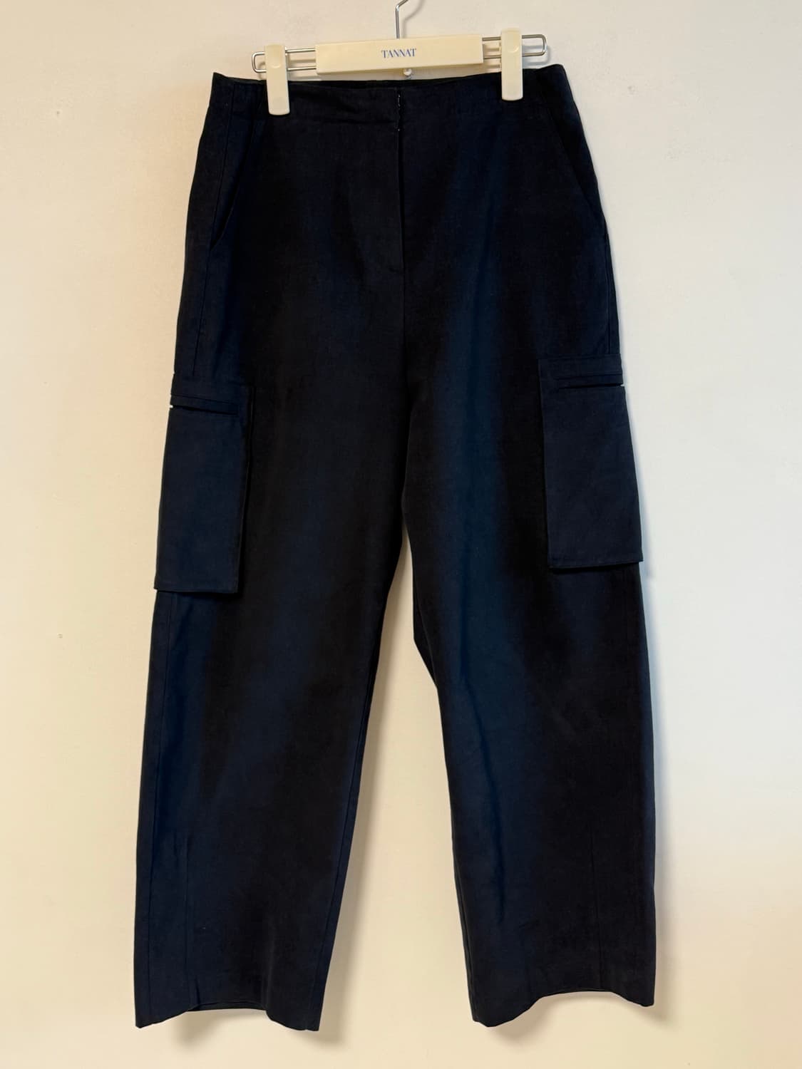 윤슬샵 윤슬 brushed puddle pants navy 상품이미지4