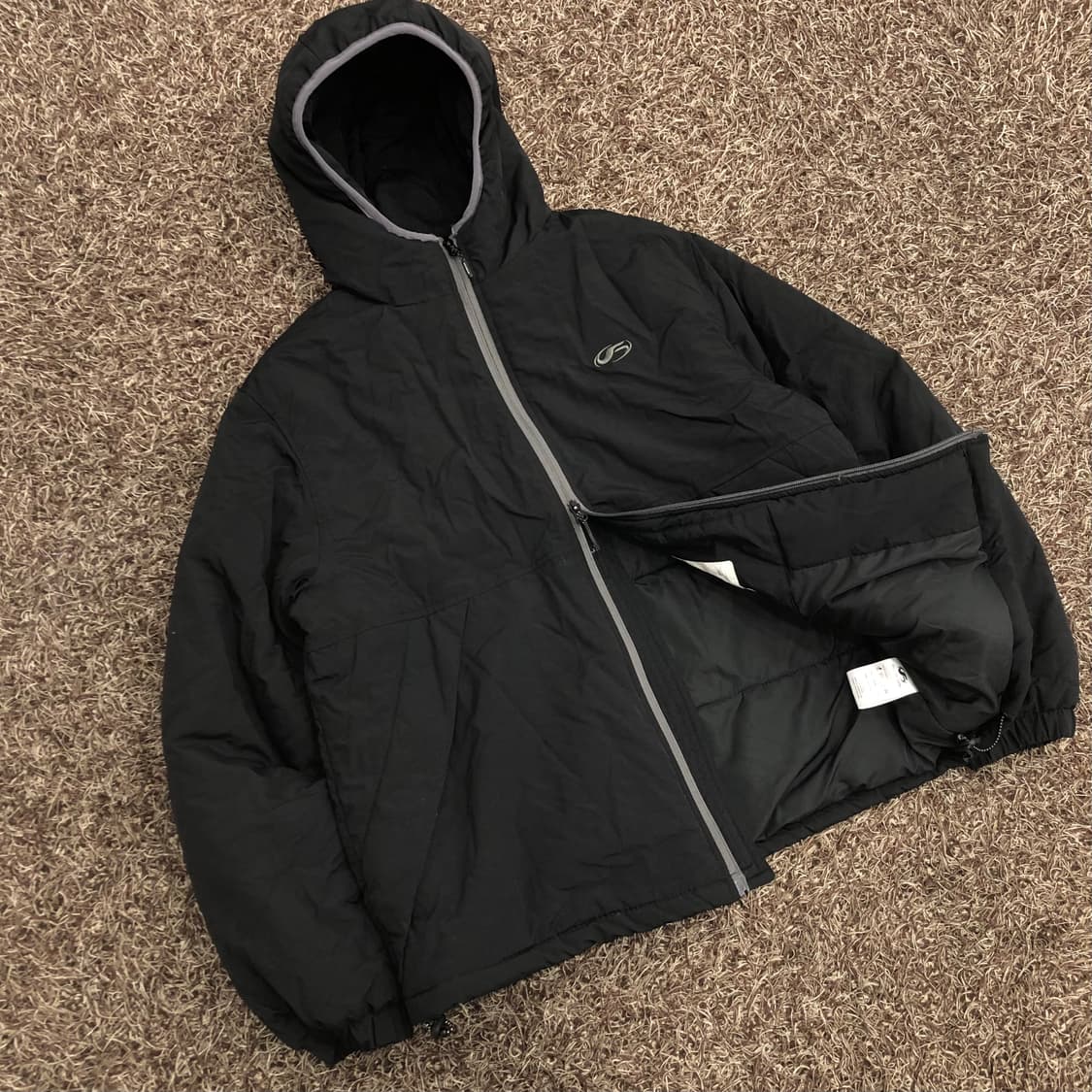 필루미네이트 투웨이 오버핏 심볼 로고 후드 패딩 상품이미지1