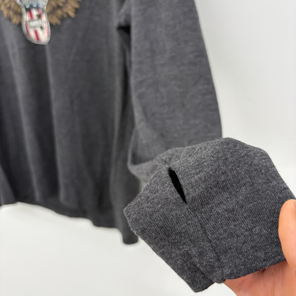 할리데이비슨 긴팔 티셔츠 차콜 그레이 여성 XL 상품이미지3