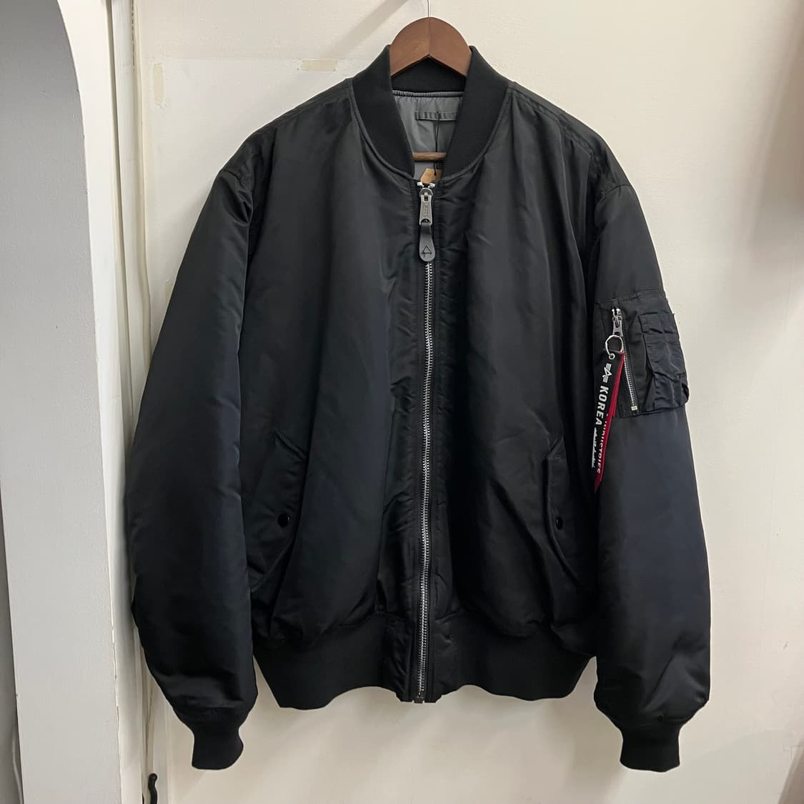 N164 알파인더스트리 양면 항공점퍼 ma1 블랙 그레이 상품이미지1