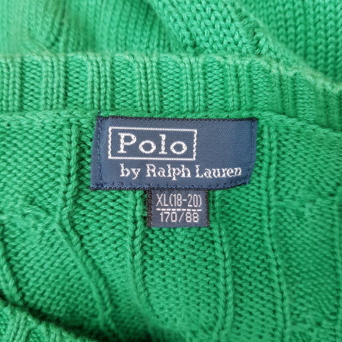 폴로 랄프로렌 클래식 케이블 코튼 니트 보이즈 xl사이즈 상품이미지5