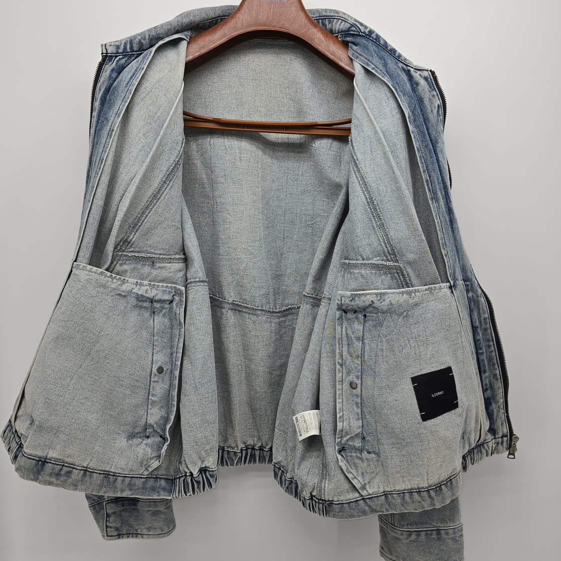 IL CORSO 데님 집업 자켓 0XL 오버핏 빈티지 데님자켓 상품이미지9