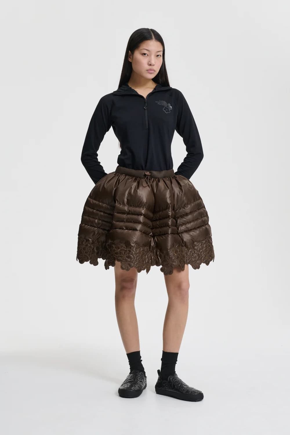 [XS,S,M,L]세실리에 반센 x 노스페이스 25fw 러플 후드티 상품이미지7