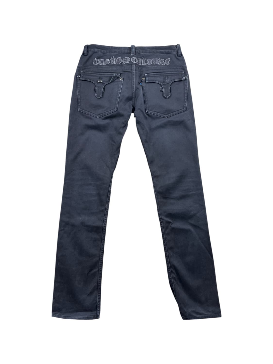 Vintage 지퍼 디테일 블랙 데님팬츠  상품이미지4