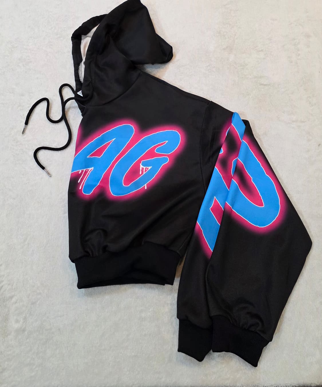 (여성) 페인팅 포인트 크롭 후드티 츄리닝 st 상품이미지5