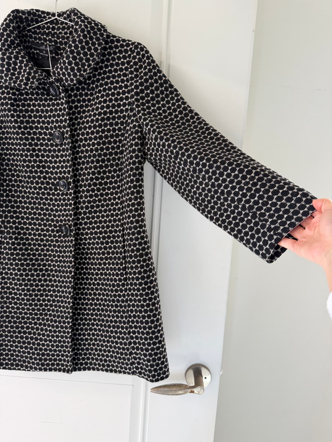 일본빈티지 도트 코트자켓 상품이미지8