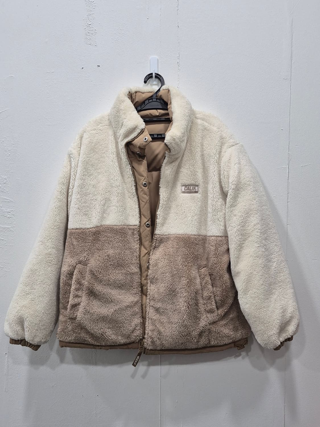 후아유 양면 후리스 패딩 오버핏 S 상품이미지1