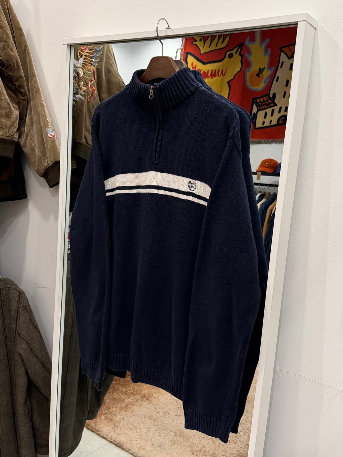 Chaps ralph lauren 챕스 랄프로렌 하프넥 쿼터 집업 니트 상품이미지1