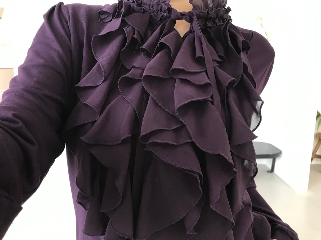 vintage purple ruffle long sleeve 상품이미지2