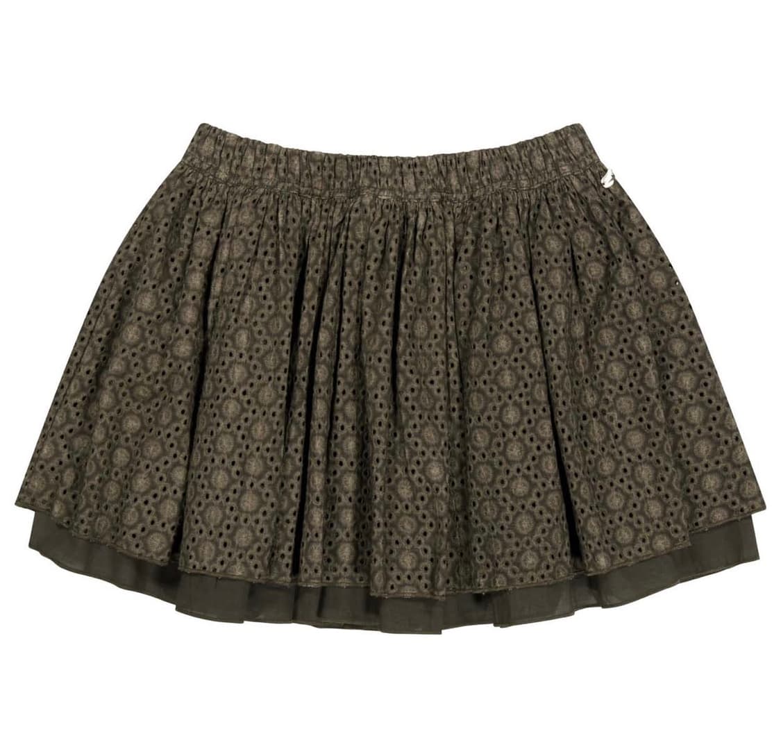 구해요) 코이세이오 플라워 펀칭 스커트 브라운 상품이미지1