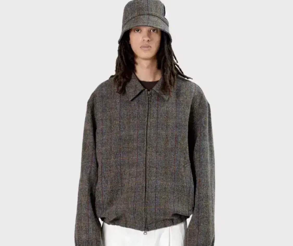 [2] 브라운야드 해리스 트위드 블루종 브라운 상품이미지1