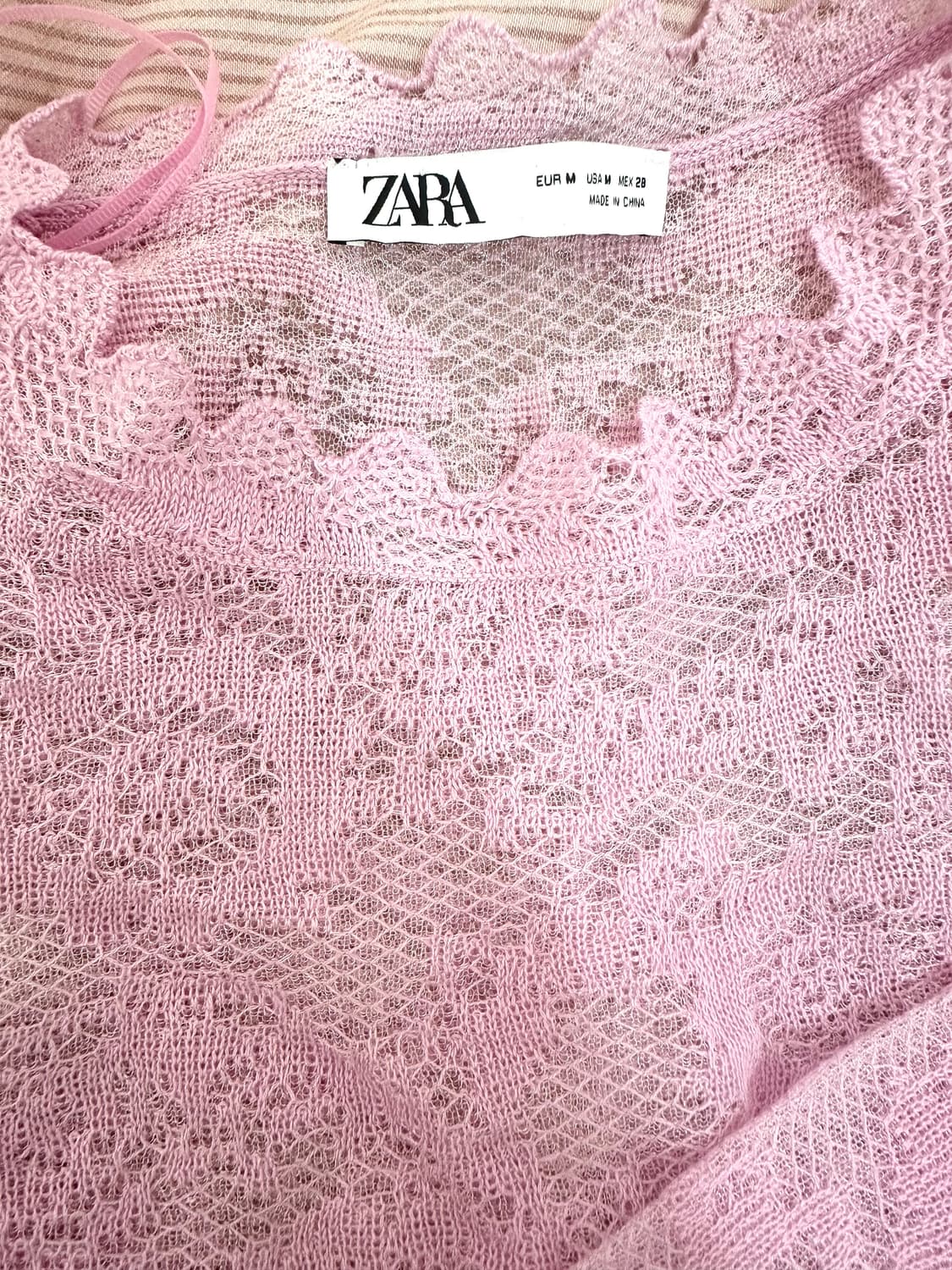 자라 핑크 레이스 탑 상품이미지1