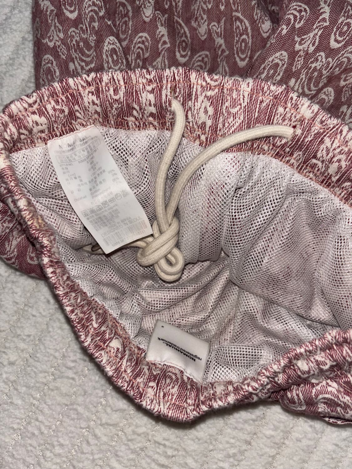 NOMANUAL 노매뉴얼 PAISLEY TRACK PANTS - RED 상품이미지4