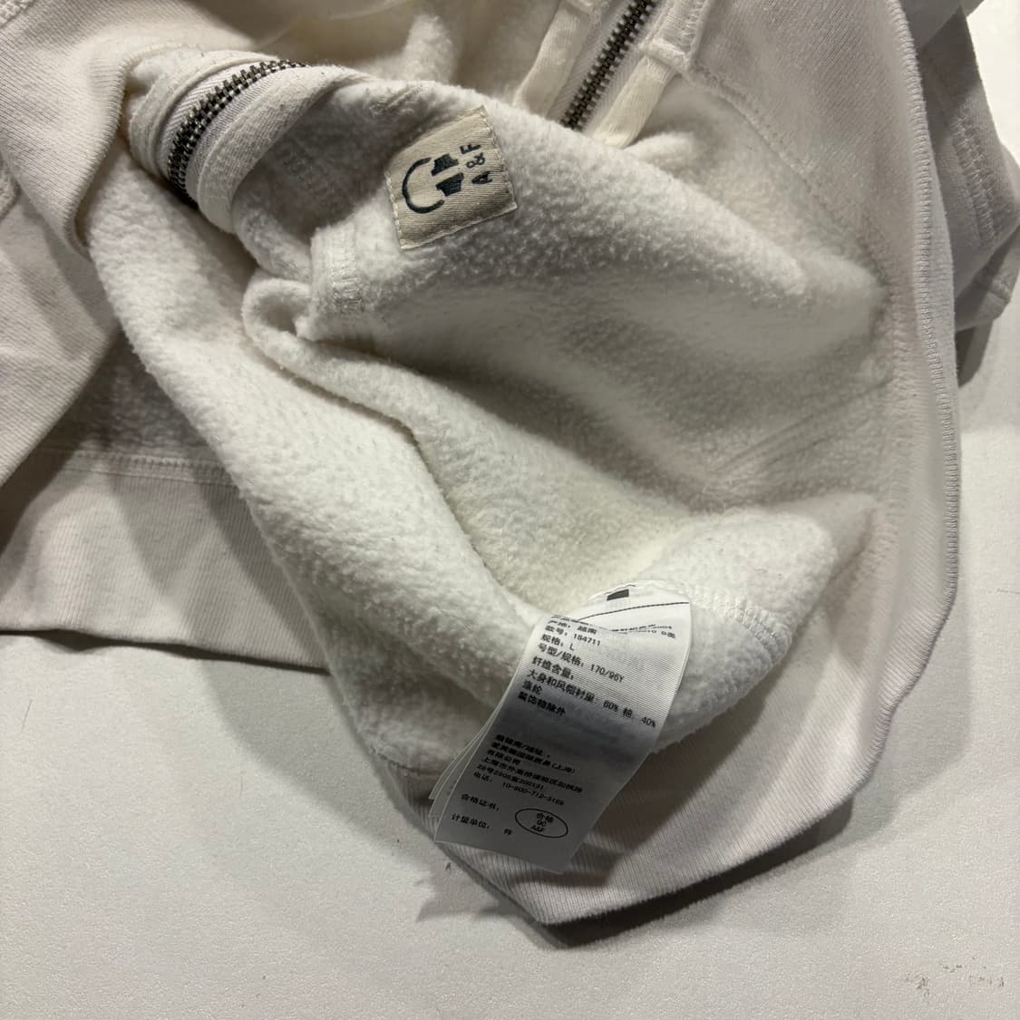 [L] 아베크롬비 민트 화이트 후드집업 D830 상품이미지8