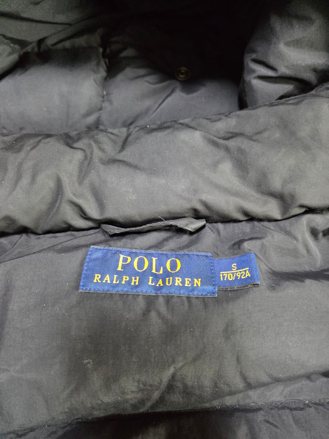 폴로랄프로렌 자수포니 블랙 후드 오리털 패딩 S 상품이미지6