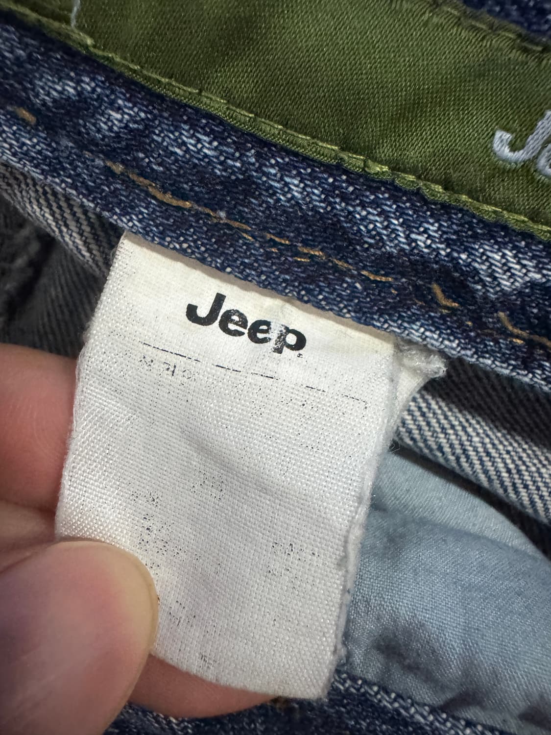 여성 Jeep 지프 y2k 빈티지 워싱 7부 데님팬츠 상품이미지3