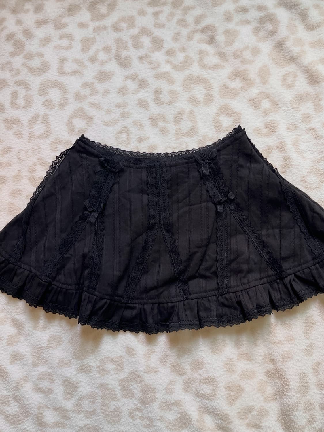 As if calie Black lace short skirt 상품이미지1