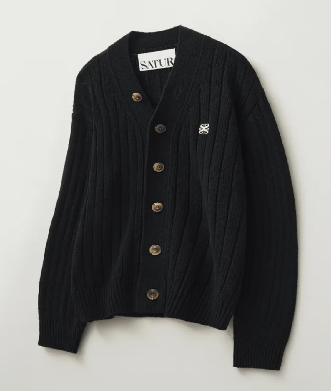 세터 파로 부클 가디건 블랙 L 상품이미지1