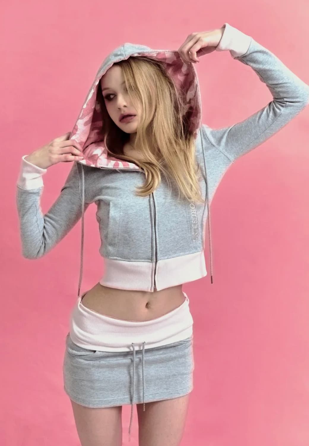 Bebe cago training 셋업 (grey) 상품이미지1