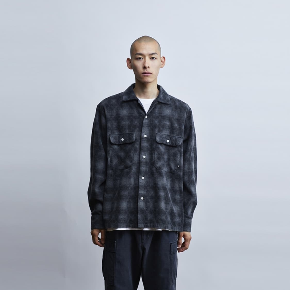 [L] 리버레이더즈 옴브레 체크 플란넬 셔츠 상품이미지1