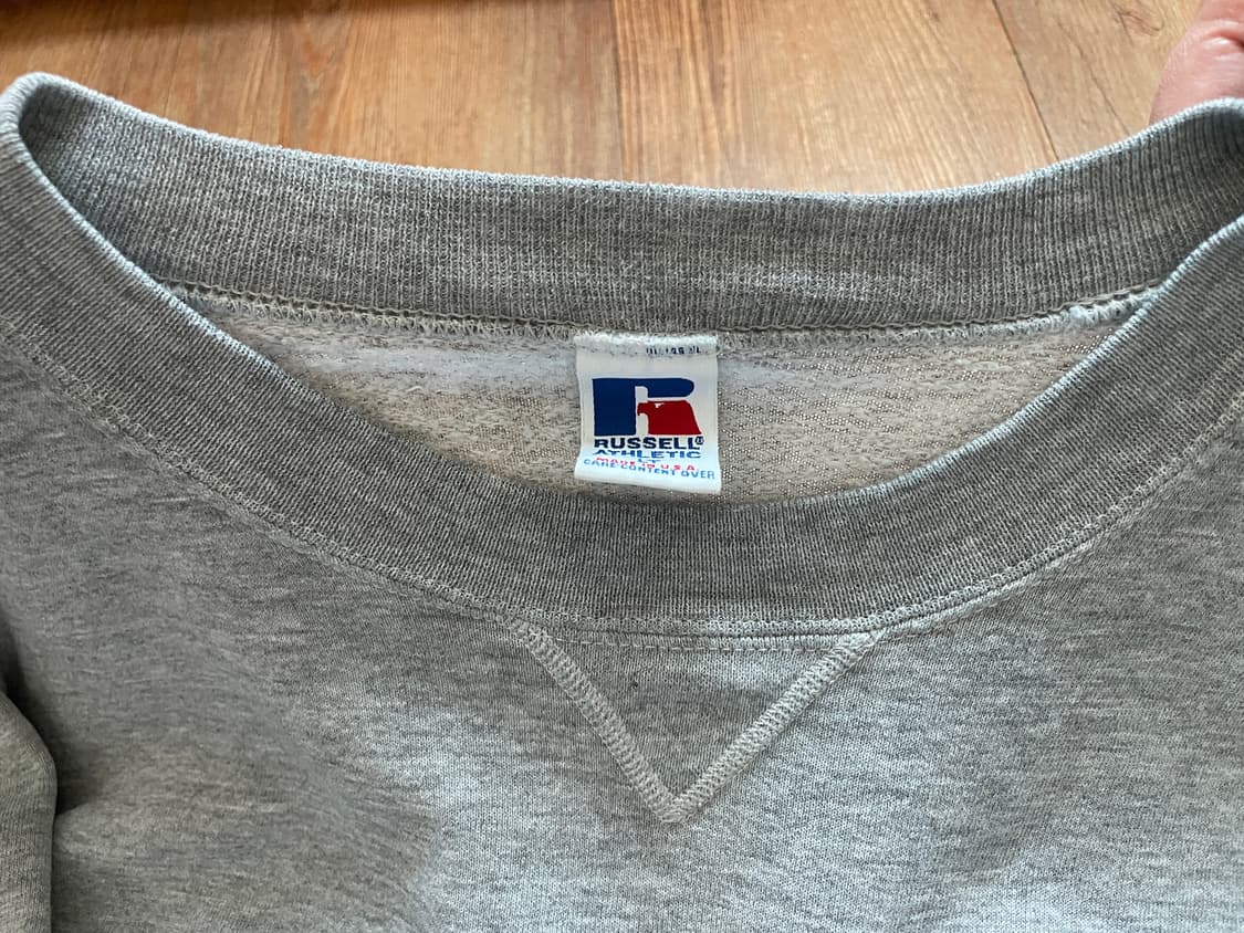 90s 러셀 애슬레틱 스웻셔츠 그레이 미제🇺🇸 상품이미지3
