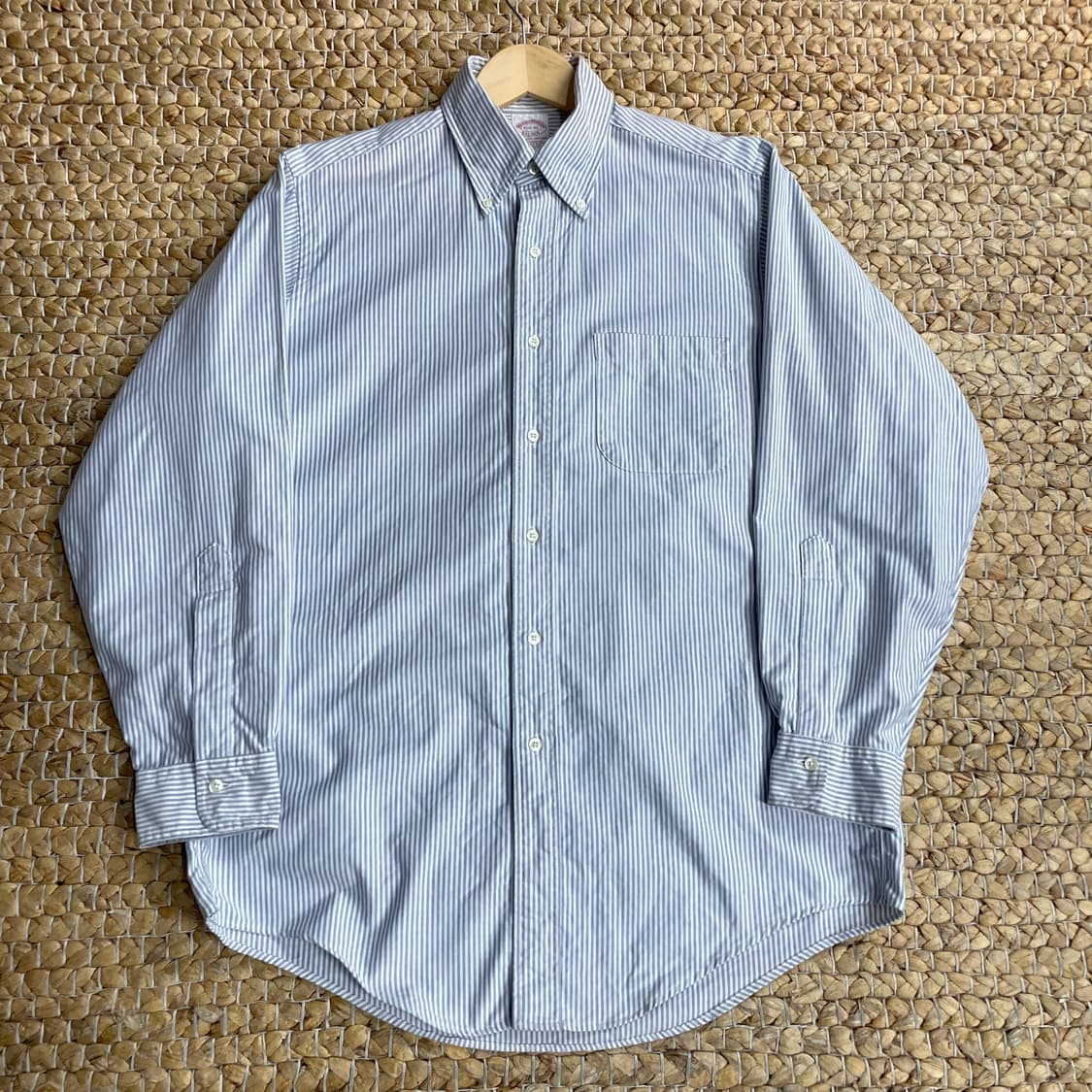 90s USA 브룩스브라더스 옥스퍼드 스트라이프 셔츠 상품이미지4