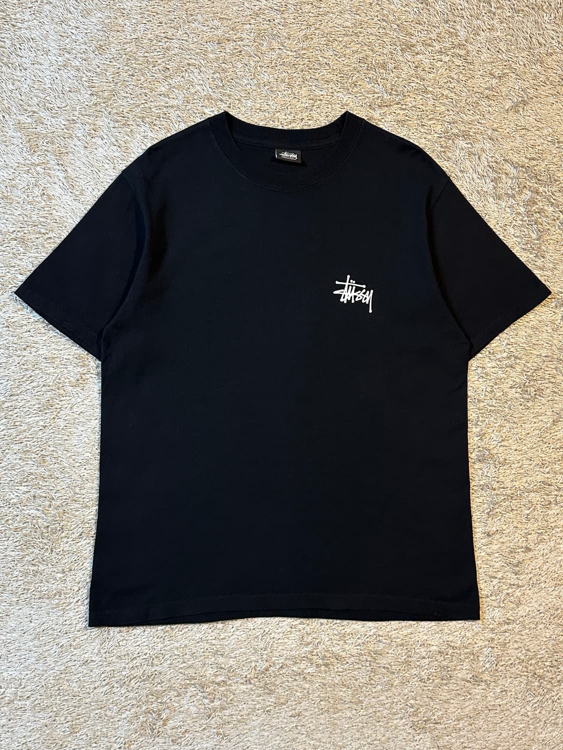 스투시 STUSSY 베이직 로고 반팔 티셔츠 블랙 상품이미지2