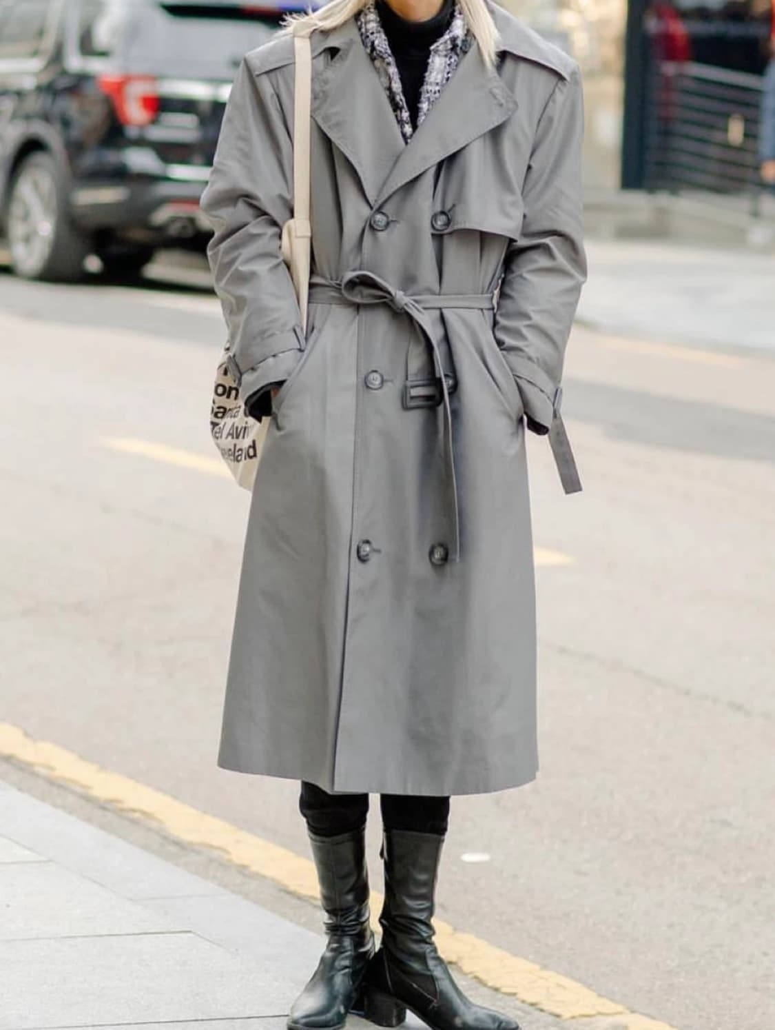 23&24 브랜드 회색 롱 트렌치 코트 A급 저렴하게 판매합니다.(남녀  상품이미지3