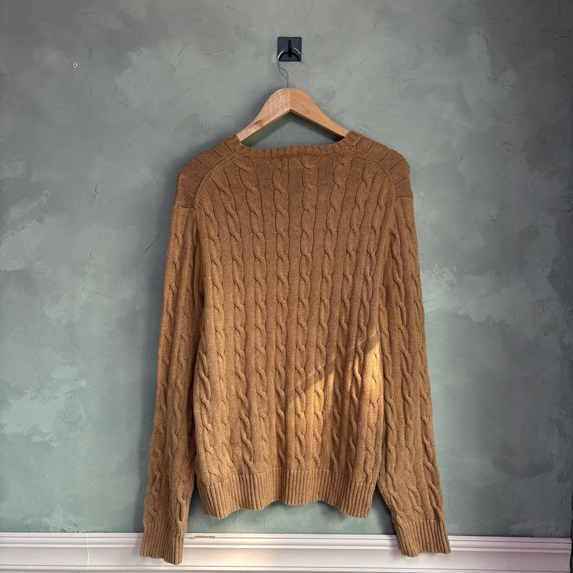 폴로 랄프로렌 꽈배기 니트 카멜 브라운 상품이미지4