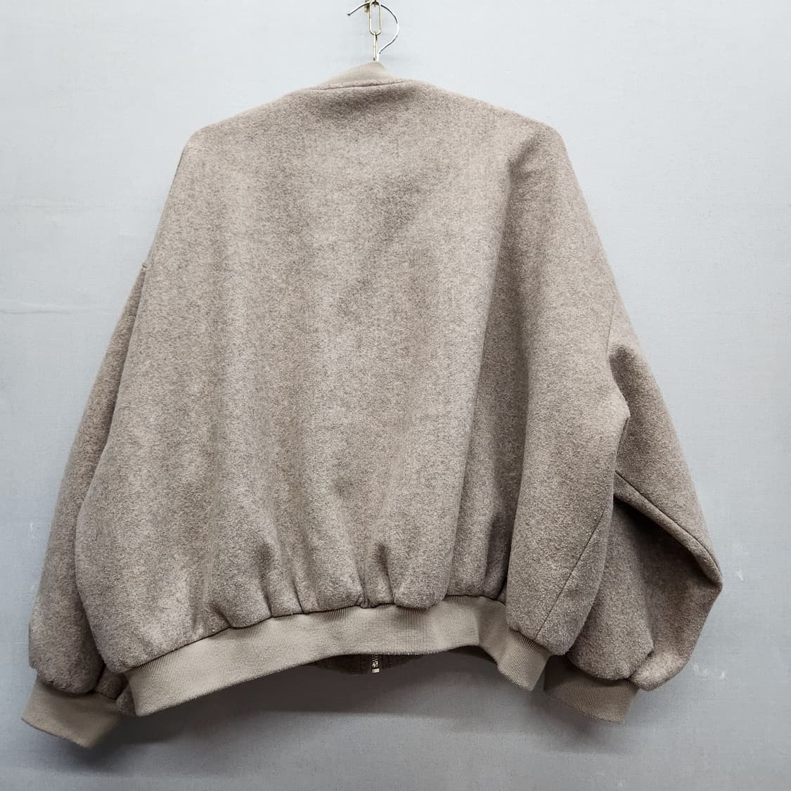 자라 Zara 베이지 플러시 봄버 자켓 M(3XL) 상품이미지4