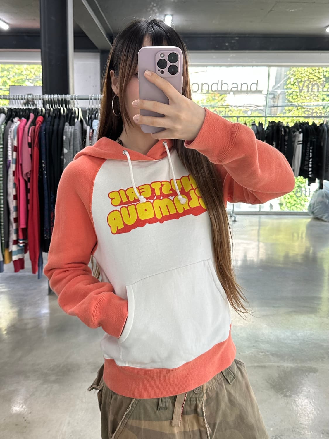 히스테릭글래머 90s 래글런 후드티 상품이미지4