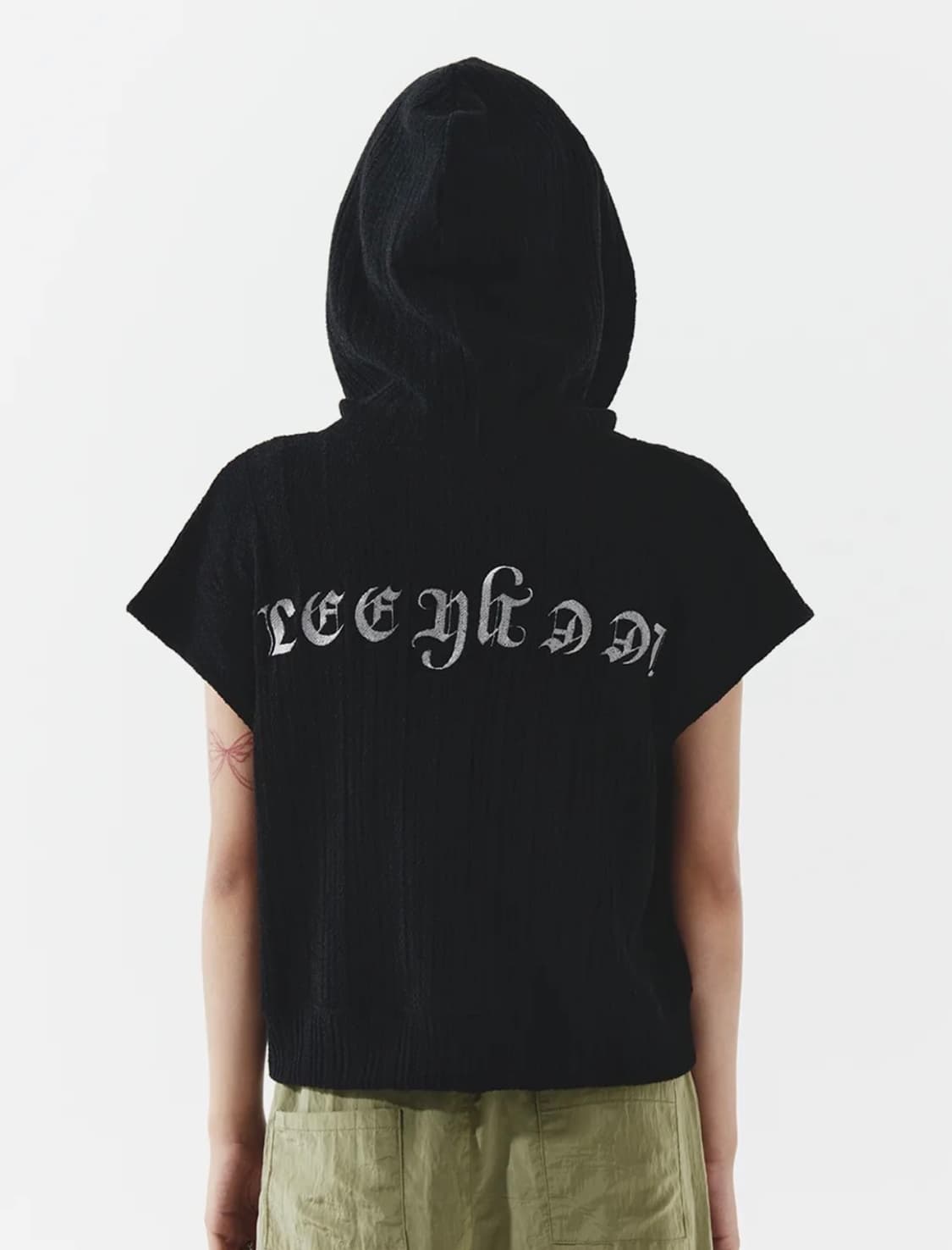 leey 부클레 후드집업 vest black 상품이미지1