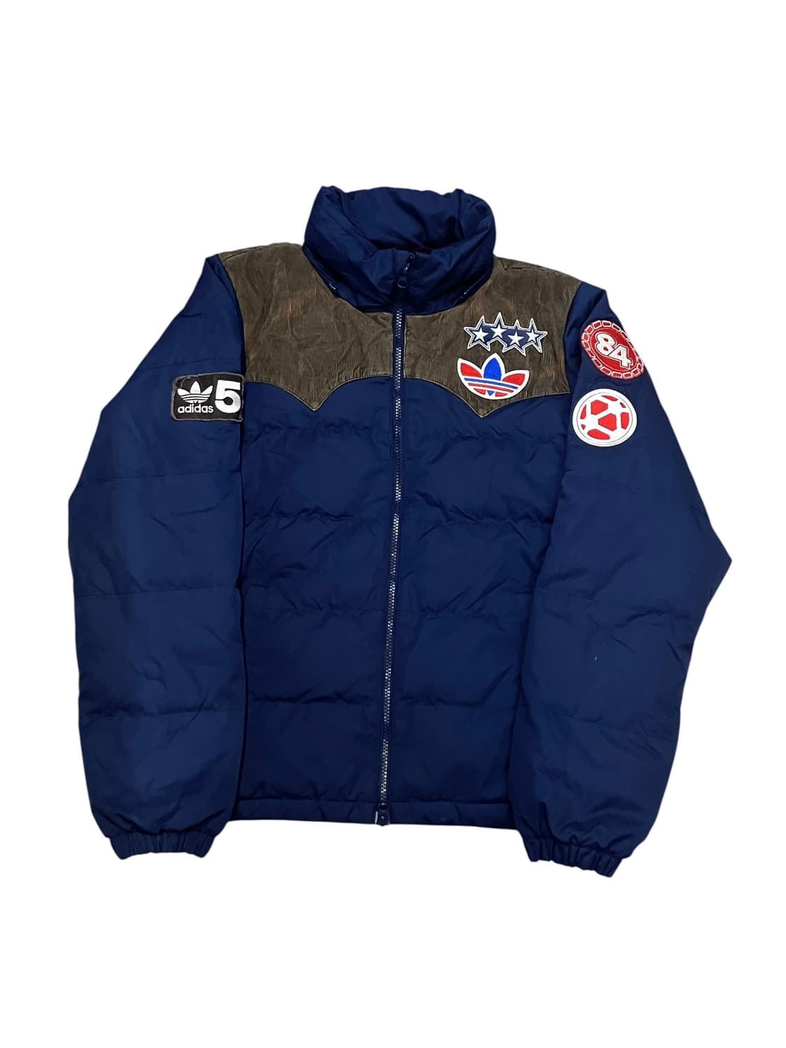 아디다스 빈티지 패치 덕다운 패딩 자켓 네이비 95 #csz3449  상품이미지3