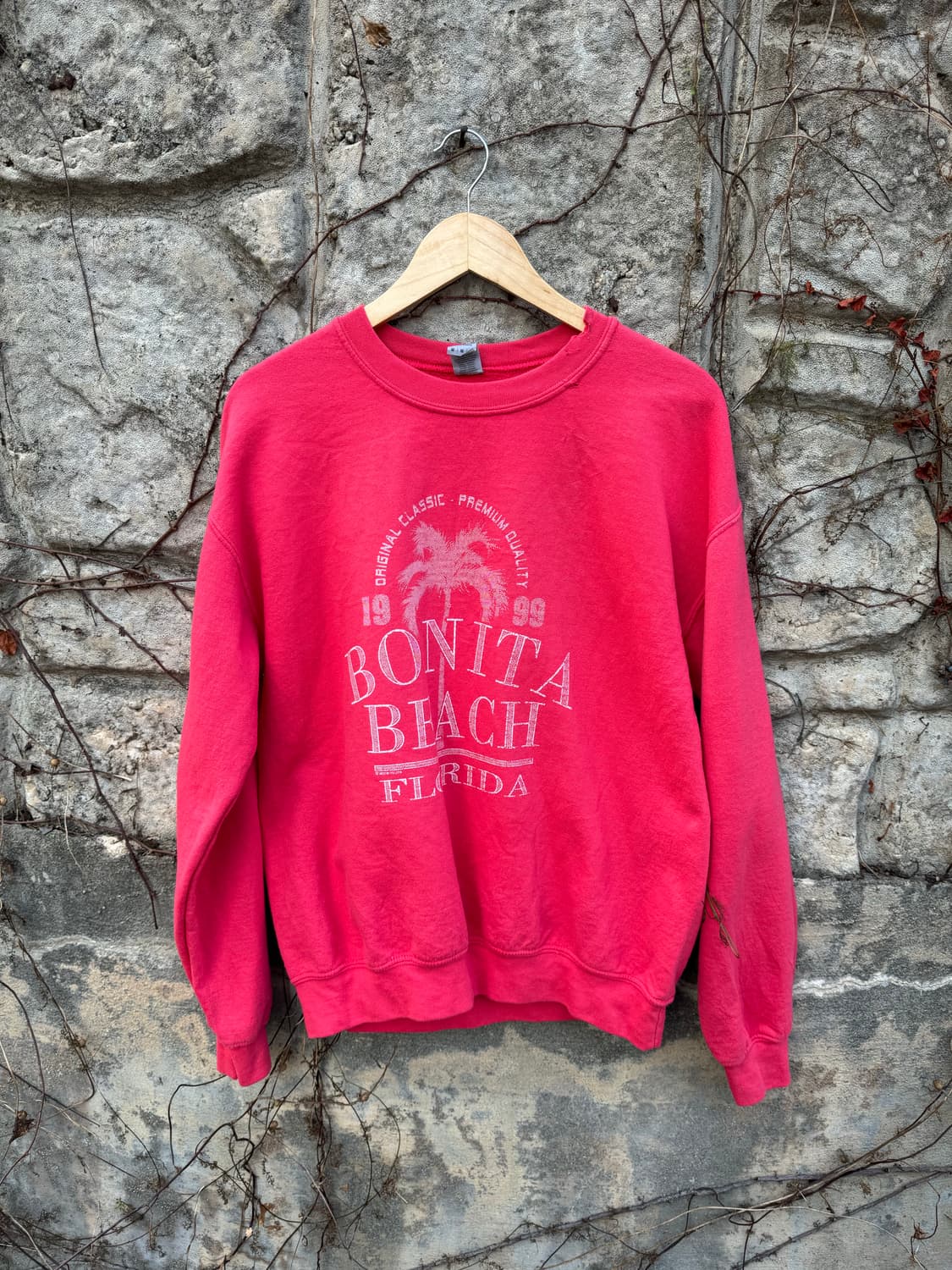 길단 보니타 해변 빈티지 프린팅 데미지 스웻 셔츠 맨투맨 m 상품이미지1