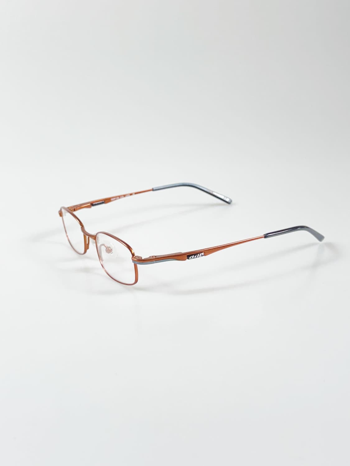 90s DDP 코퍼 브라운 메탈 슬림 스퀘어 빈티지 안경 상품이미지3