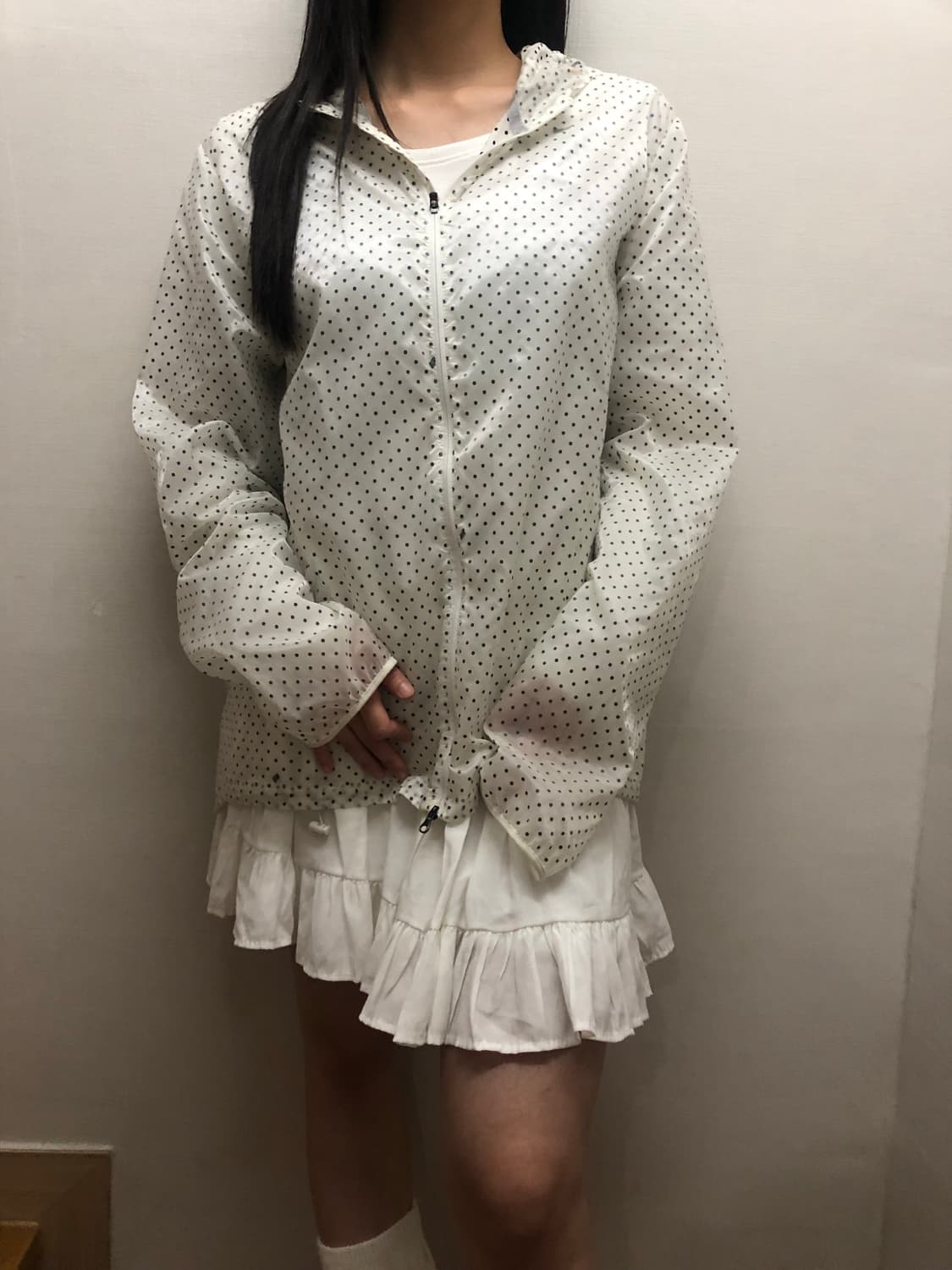 빈티지 나이키 화이트 도트 바람막이 상품이미지2