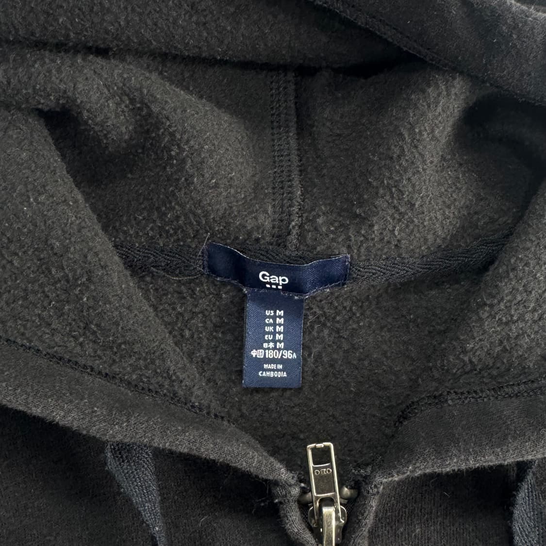 Gap 갭 다크네이비 로고 블랙 후드집업 상품이미지5