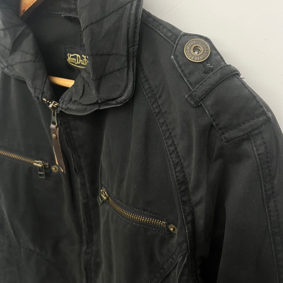 본더치 블랙 면 자켓 여M 상품이미지5