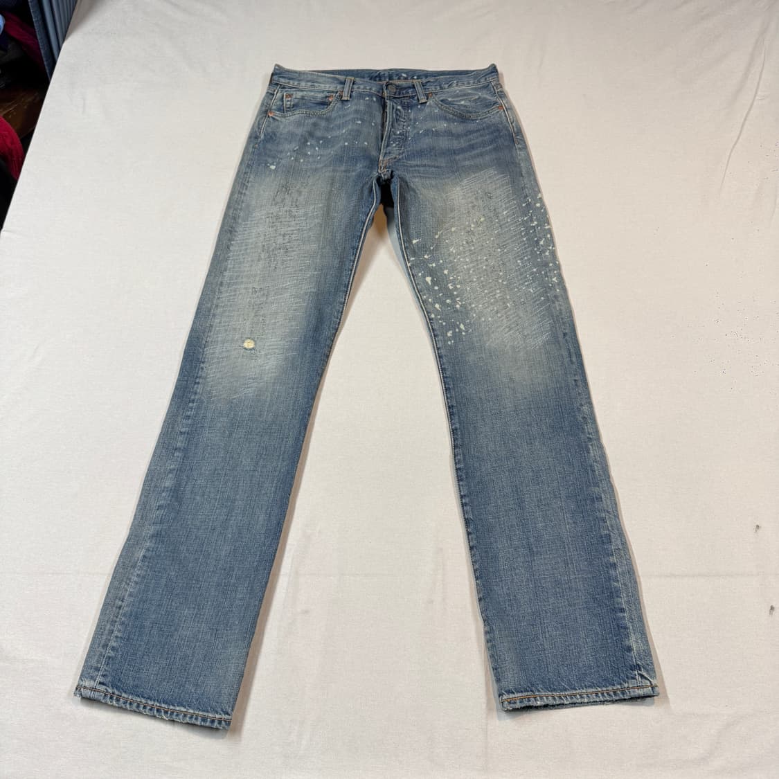 32inch) 리바이스 501 보로 데미지 워싱진 데님 청바지 상품이미지5