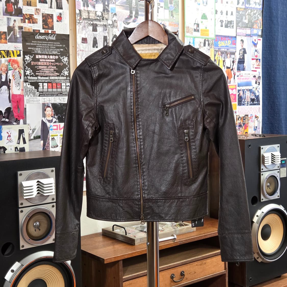 JPN 돈피 브라운 레더 자켓 상품이미지1