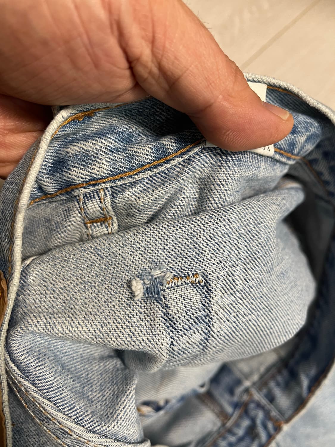 리바이스made in USA 560연청 데님청바지 34/34(기장수선) 상품이미지8