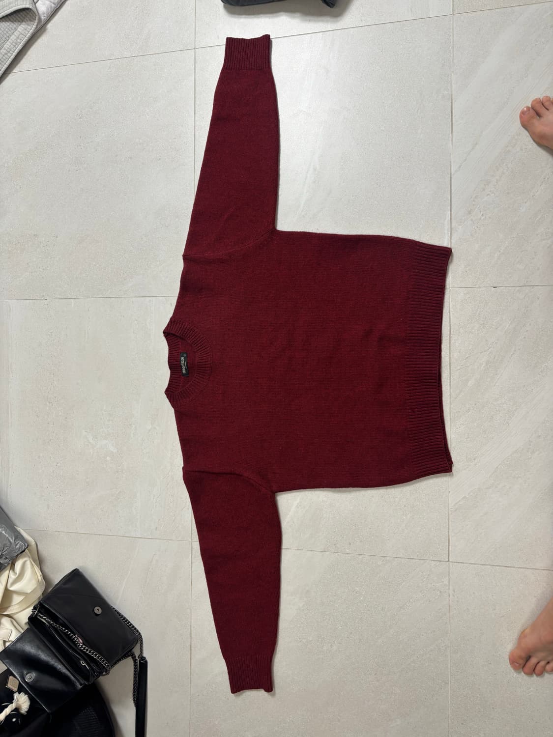 버건디 니트 상품이미지3