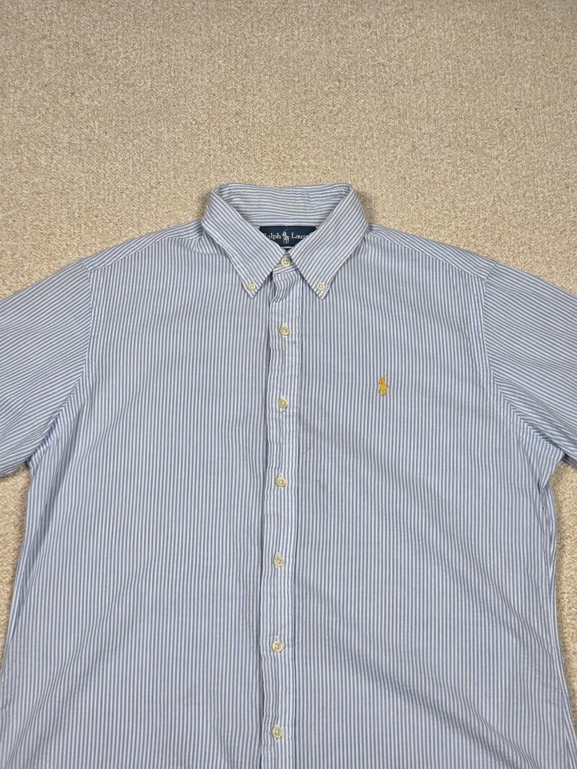 [폴로 랄프로렌] 커스텀핏 스트라이프 반팔 셔츠 | S00063 상품이미지2