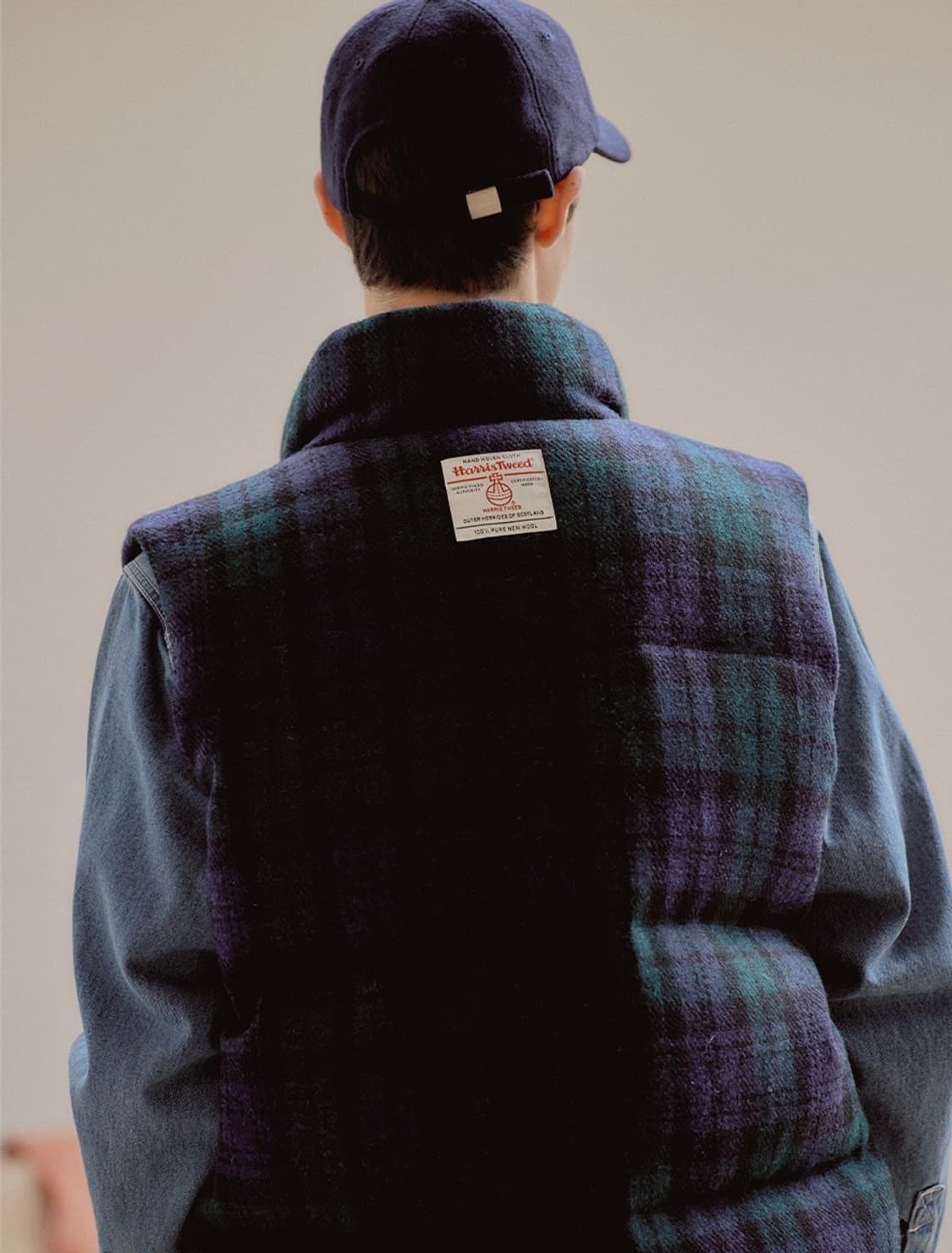 커버낫 RDS 해리스 트위드 다운 울 베스트 조끼 패딩 새상품 판매 상품이미지4