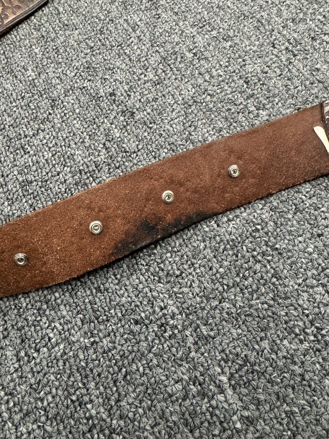 Nine West 빈티지 패턴 잼스톤 웨스턴 브라운 가죽벨트 상품이미지5