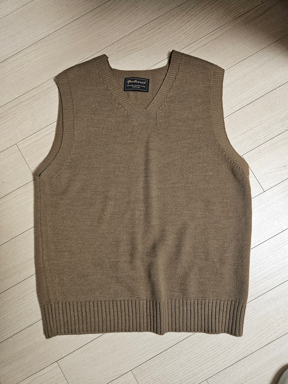 [2개일괄]니들워크 밀리터리 니트베스트 상품이미지1