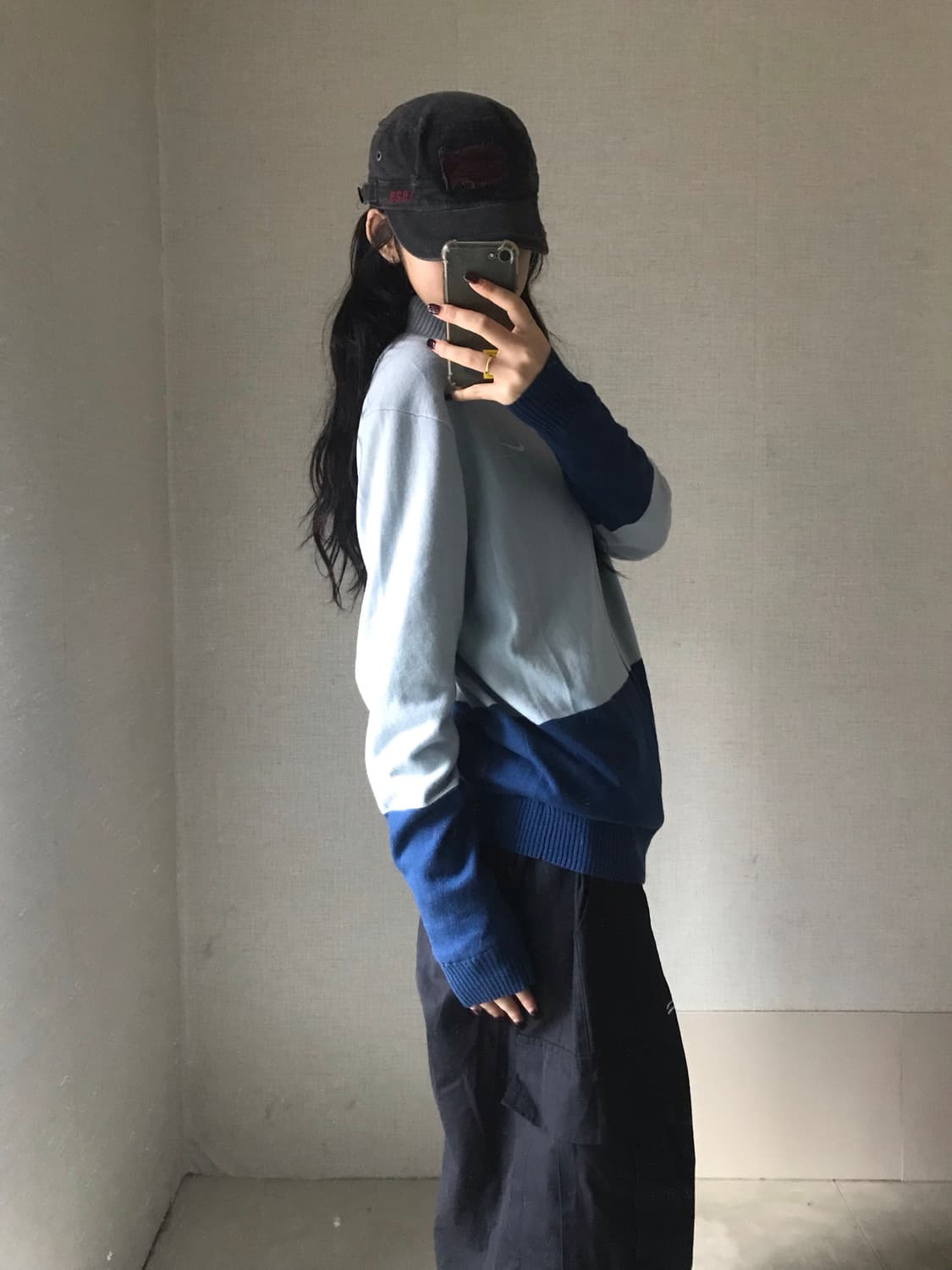 나이키 연하늘 니트집업 상품이미지5