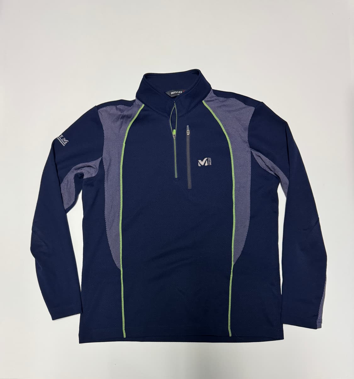 밀레 등산 기능성 반집업 긴팔티 L 네이비 상품이미지1