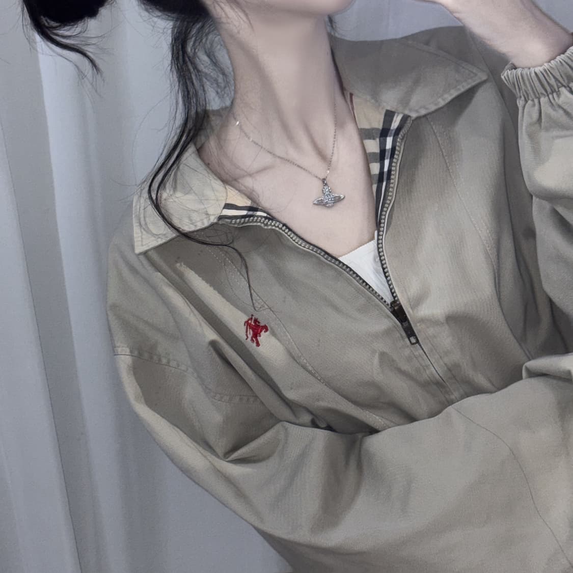 🐰버버리 체크 베이지 양면 자켓 점퍼🪽🤎 상품이미지5